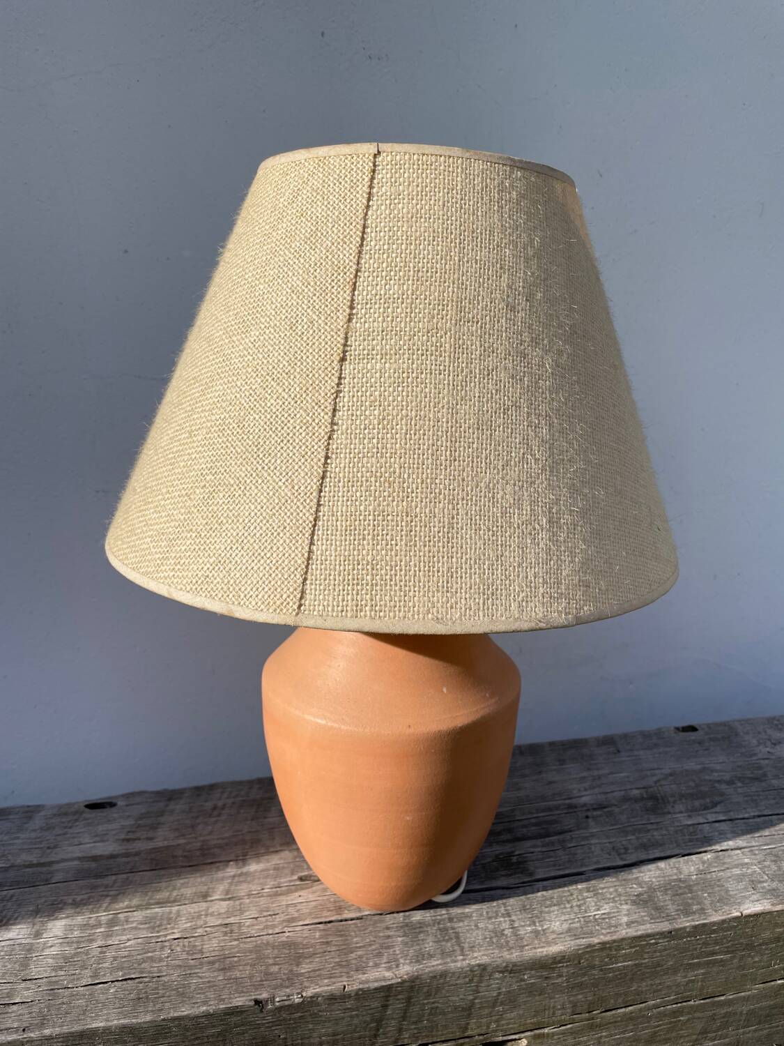 Terracotta ceramic lamp