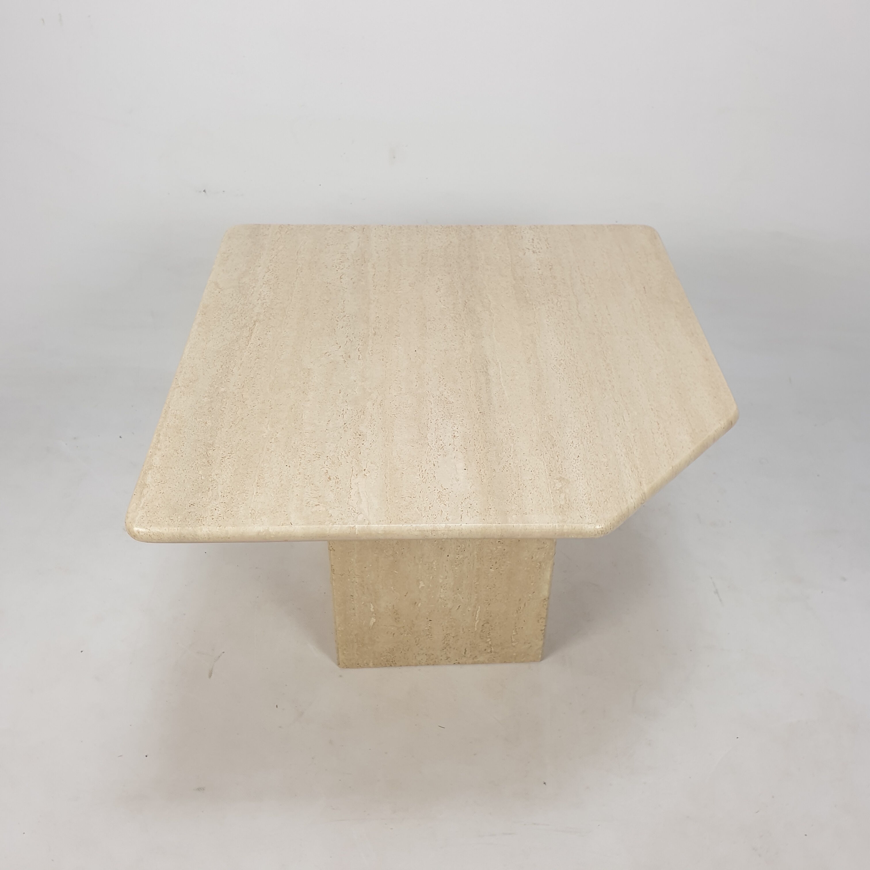 Italian Travertine Coffee Table, 1980s
