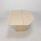 Italian Travertine Coffee Table, 1980s