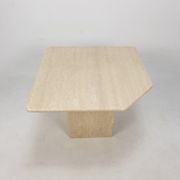 Italian Travertine Coffee Table, 1980s