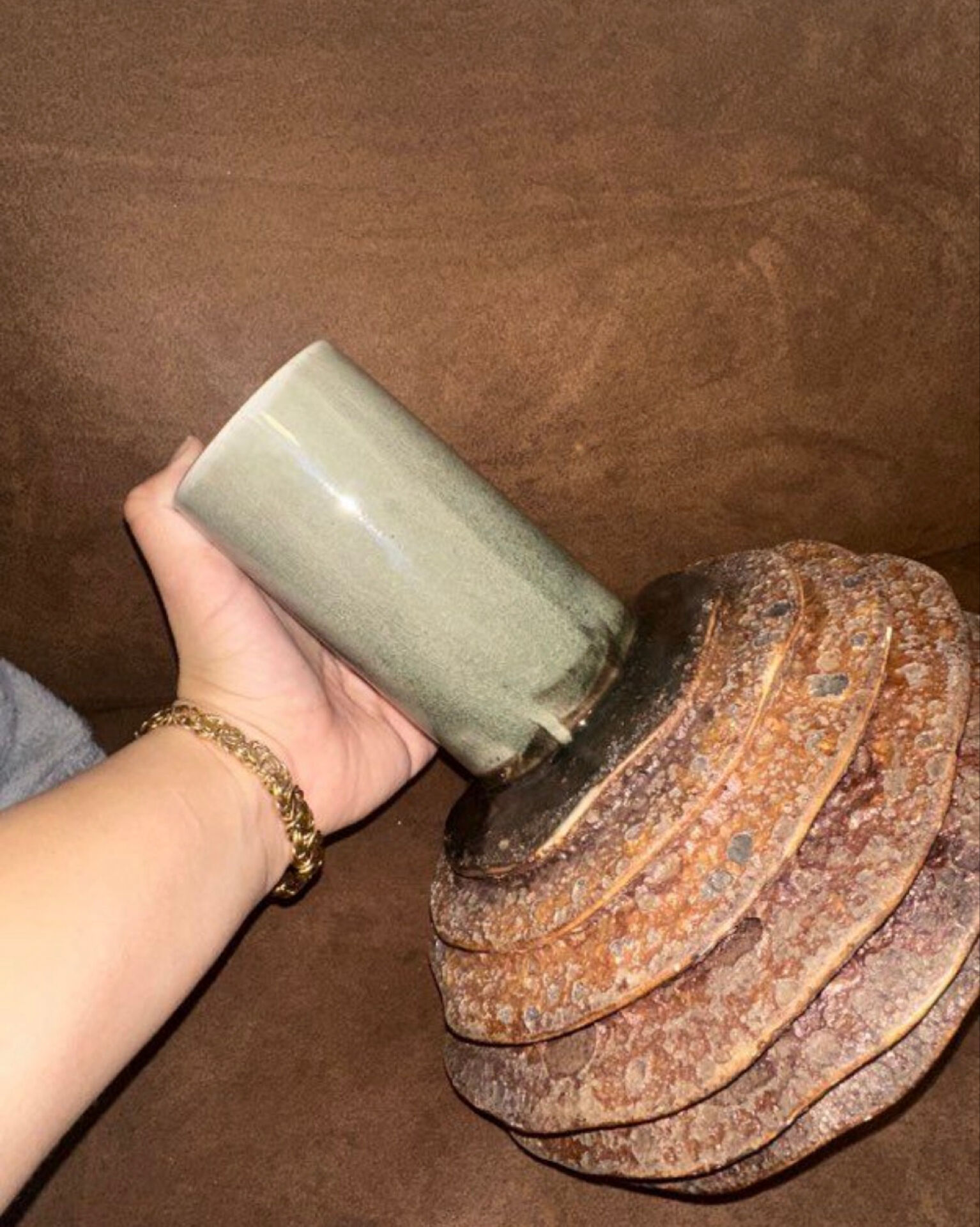 Two-material vase
