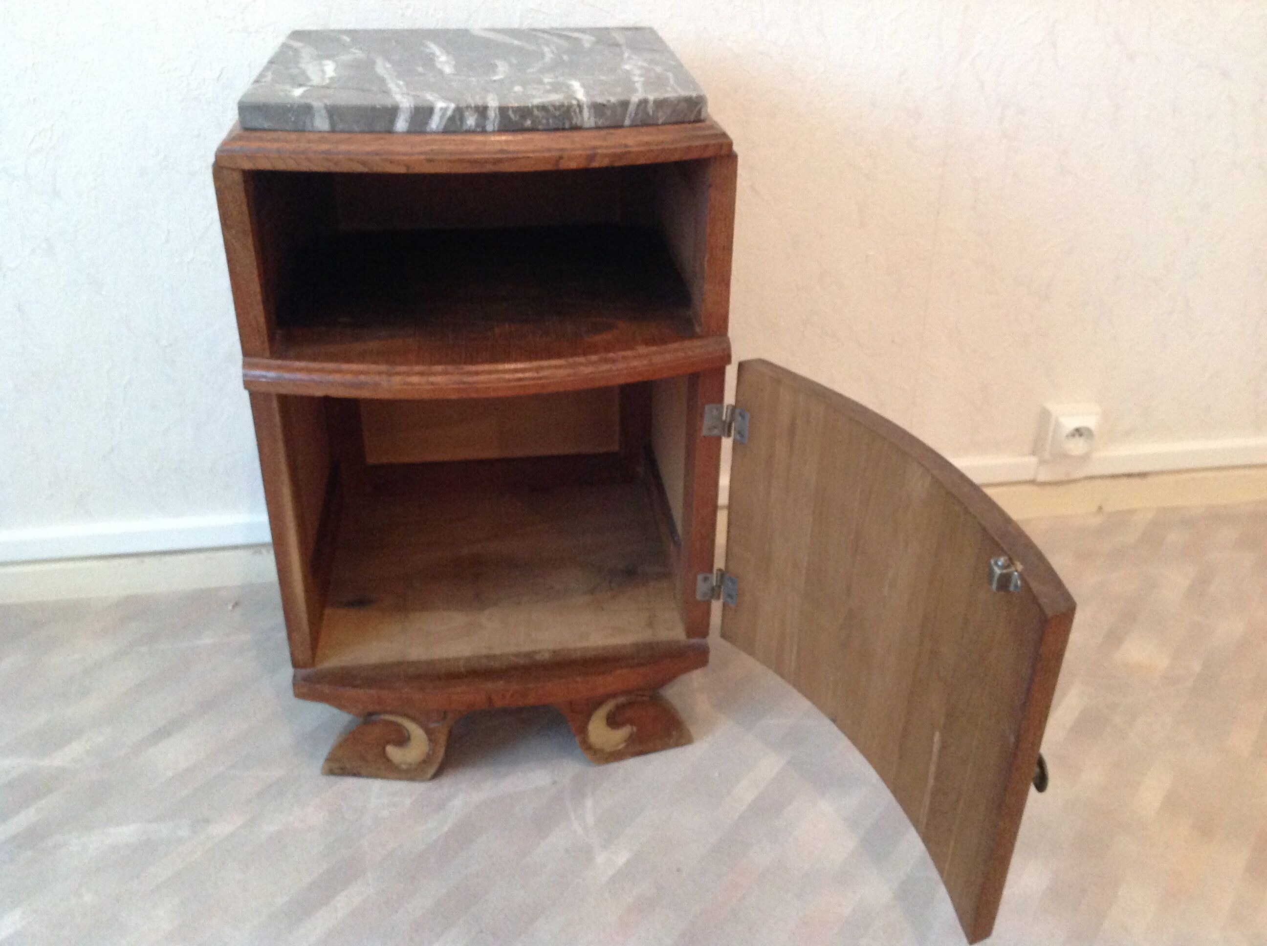 Chene bedside table / vintage 50-60s