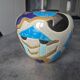 Round vase Émaux de Longwy - 'Theos' decor by Umberto - Art Deco