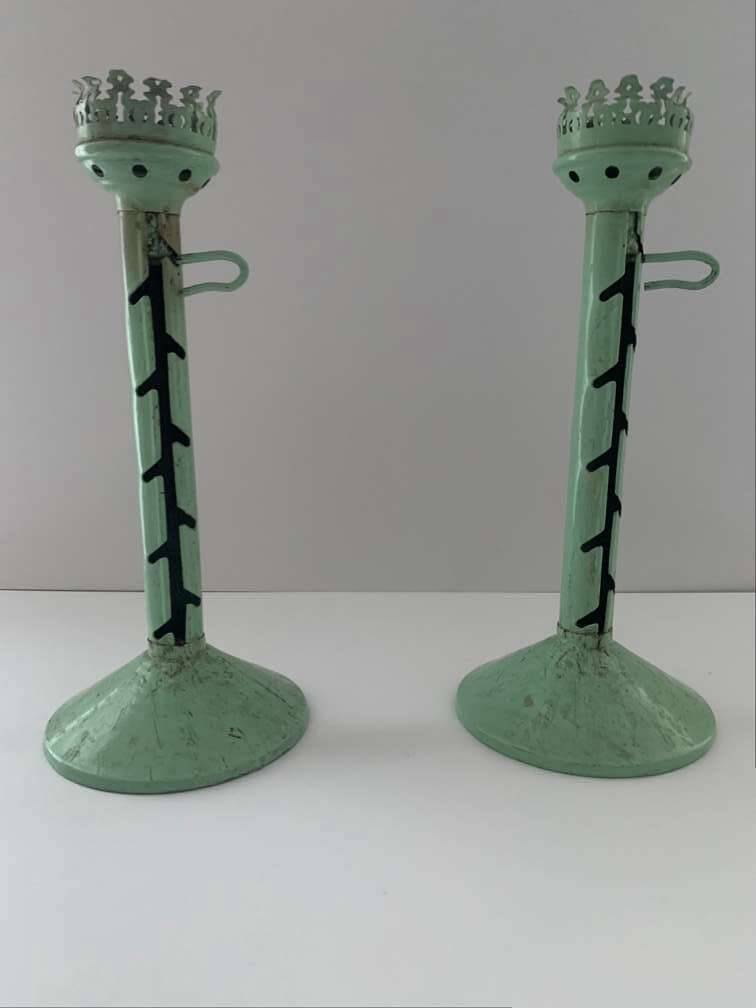 2 porte-bougies Bauhaus porte-bougies candélabres bâtons Marianne Brandt