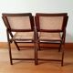 Pair of folding chairs canned 60s
