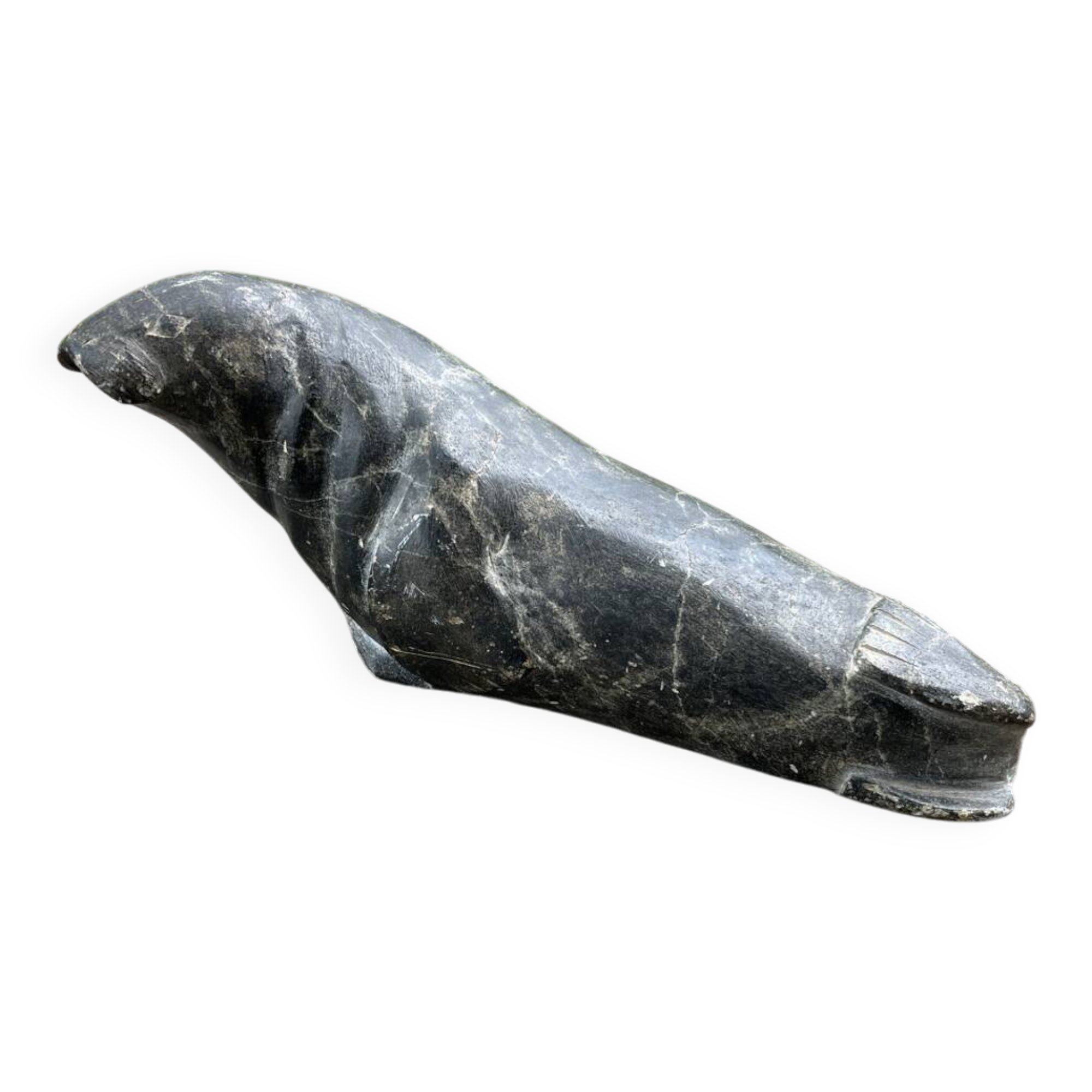 Statue, ancient Inuit sculpture in soapstone.