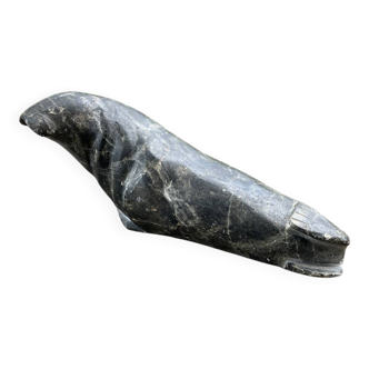 Ancient Inuit stone soapstone sculpture.