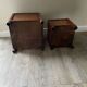 Caches-pots vintage en bois et cannage