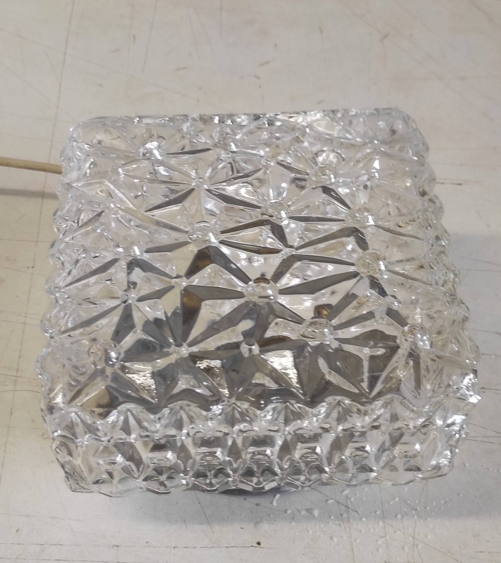 Ceiling light or wall light in moulded glass - mid 20th century.