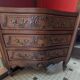 Antique corner cabinet in Louis XV style, topped with a marble surface.