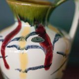 Pair of vintage ceramic vase U-Keramik 1505/20 West Germany, vase with handle, collection, pottery