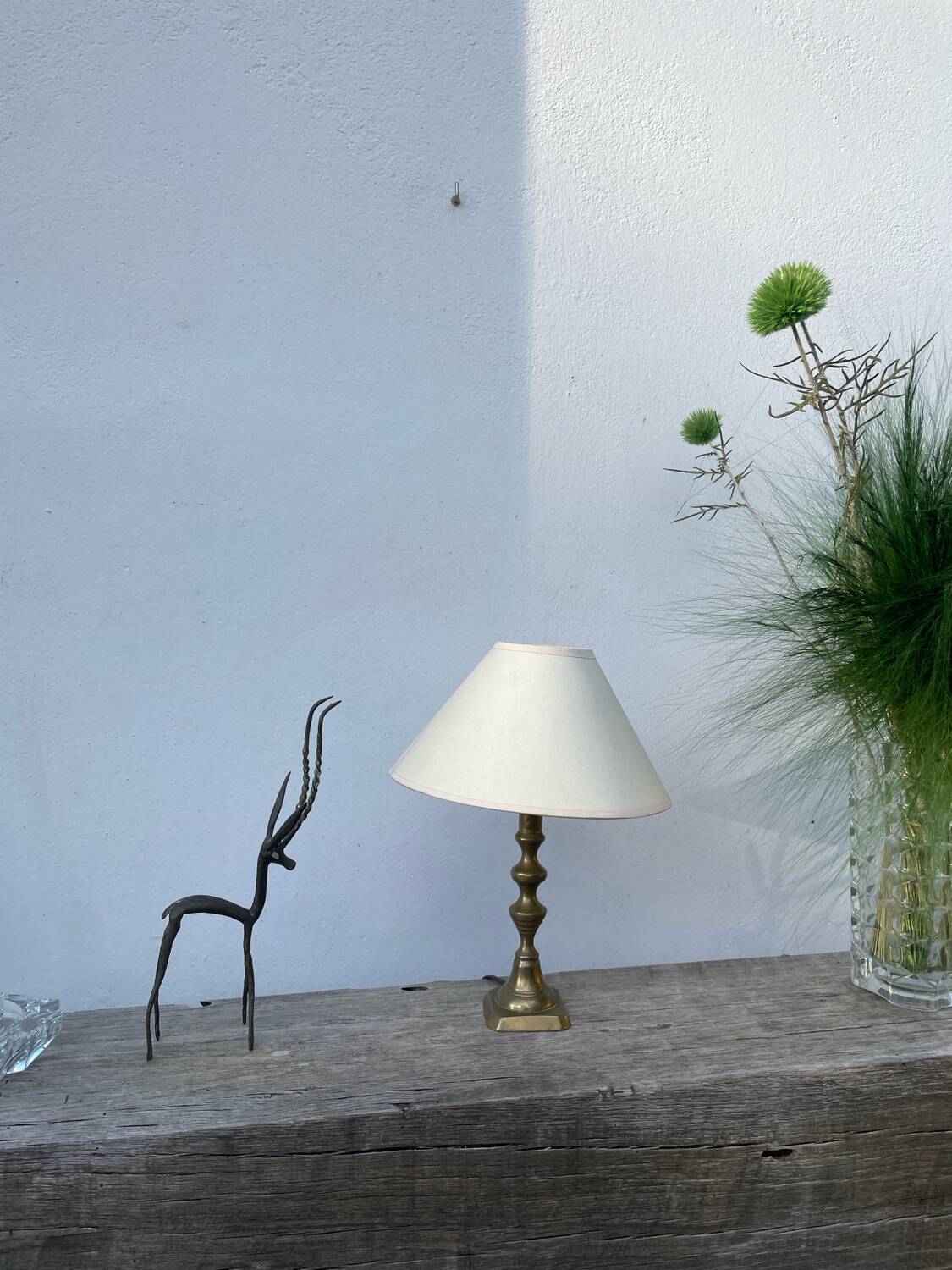 Antique gilt bronze lamp