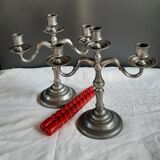 Pewter candlesticks