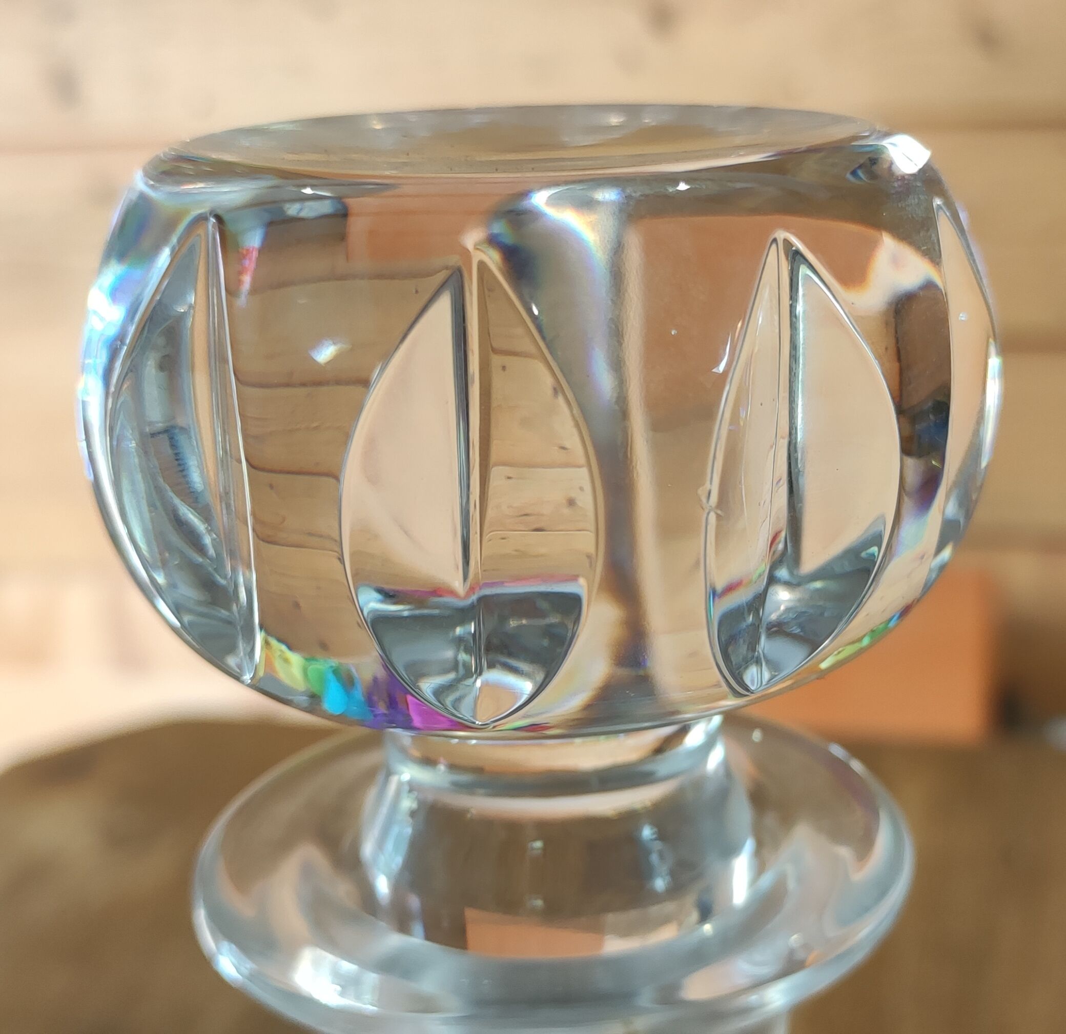 Large antique crystal decanter