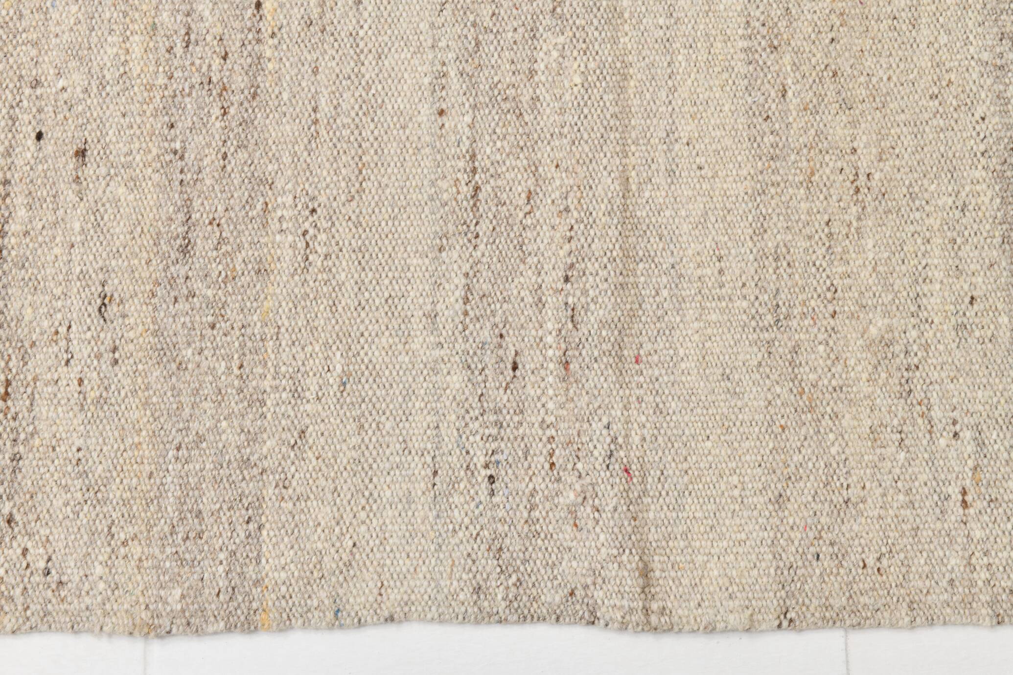 Beige & Brown Kilim Runner Rug, 95x257Cm