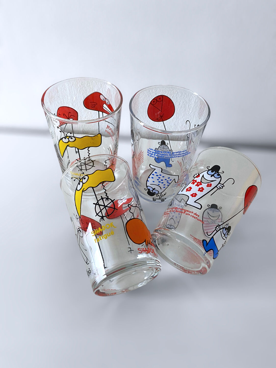 4 collector's glasses The Shadoks