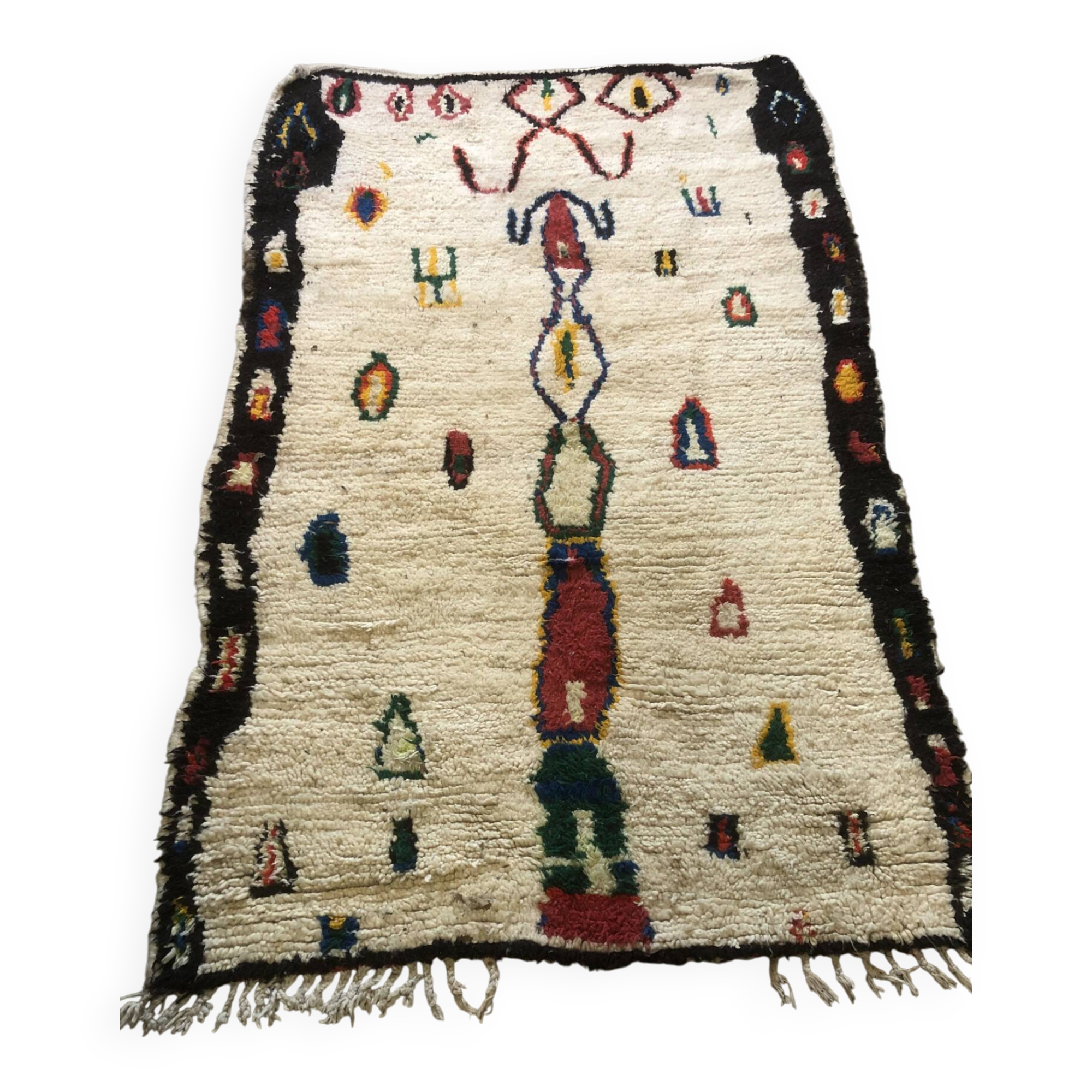 Handmade Berber rug, 100% wool, unique piece