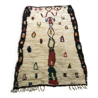 Tapis berbère fait main , 100% laine, pièce unique
