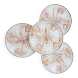 4 shellfish/fish plates 1960 barbotine Les ateliers du Revernay