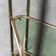 Corner console storage metal glass 70s vintage