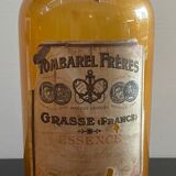 Lot of old glass perfumer bottles with original labels