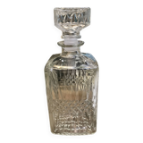 Vintage embossed glass whiskey decanter