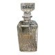 Vintage embossed glass whiskey decanter