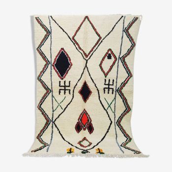 Tapis Marocain berbère 219 x 140 cm tapis Azilal en laine