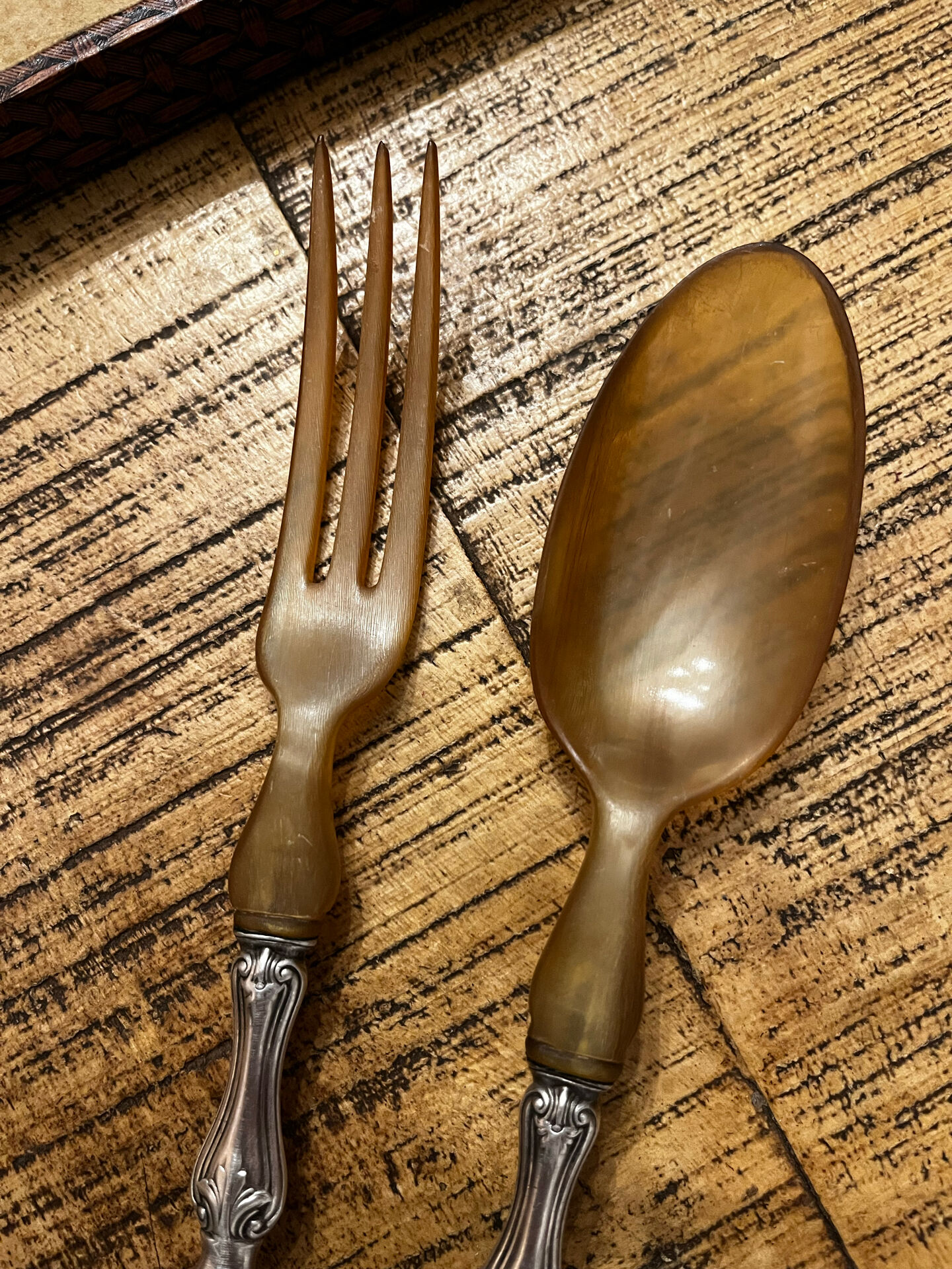 Antique salad cutlery