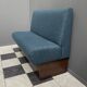 Diner seat USA style in blue fabric