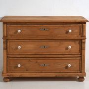 Antique solid pine chest of drawers – European rustic furniture – circa 1900