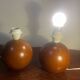 Pair of vintage IMT solid wood lamp bases