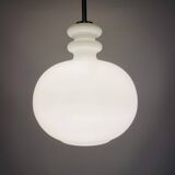 Large white glass chandelier XL by Peill and Putzler