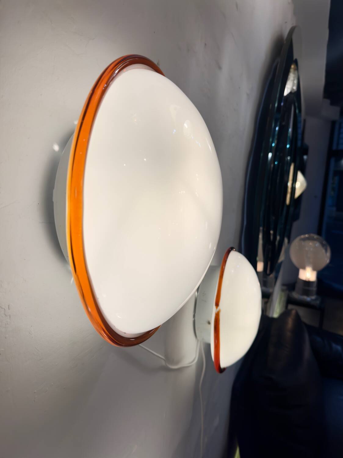 Pair of Leucos “Ronda” wall lights from the 70s