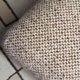 Daybed, vintage 1970s chaise longue with headrest.