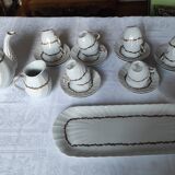 Coffee service and dessert 29 pieces porcelain Bernardaud