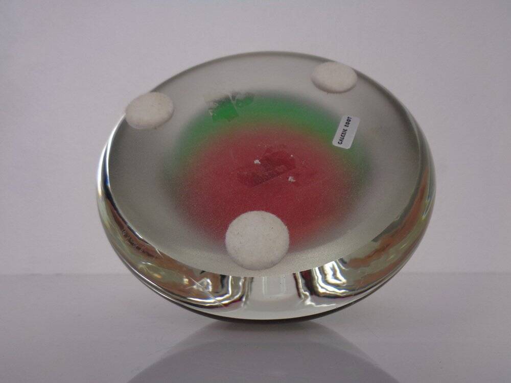 Sommerso Murano Cone Glass Paperweight, Italy, 1970s