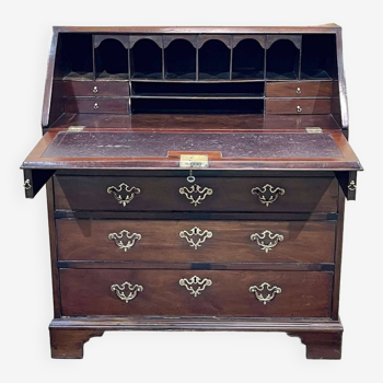 English donkey desk in Georgian style dating from the 19th century in mahogany and oak