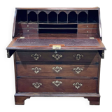 Bureau dos d'âne anglais de style Georgien datant du XIXème siècle en acajou et chêne