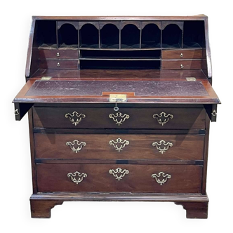 English donkey desk in Georgian style dating from the 19th century in mahogany and oak