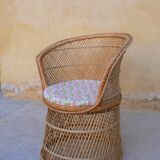 Vintage rattan armchair
