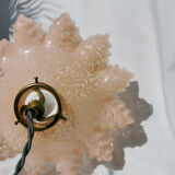 Suspension glass of clichy pink art deco