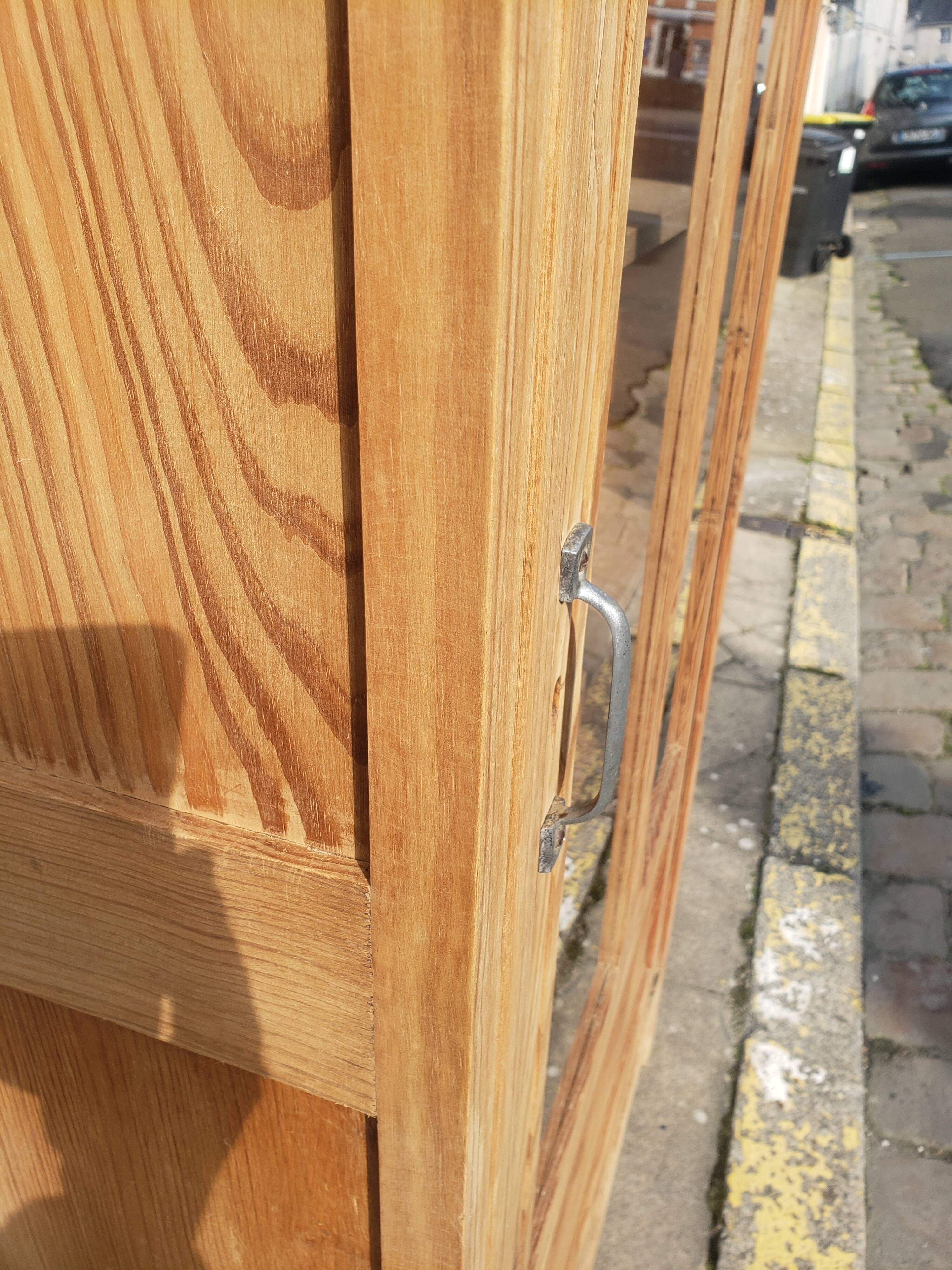 Parisian cabinet glazed raw wood