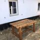 Old farmhouse table made of solid pine