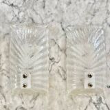 Mazzega pair of Murano glass wall lights, Italy 1970
