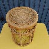 Peacok vintage bohemian chic rattan stool