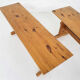 Scandinavian modern pinewood benches, 1960's