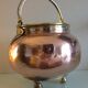 Cache pot pot cauldron in hammered red copper / vintage 60s-70s