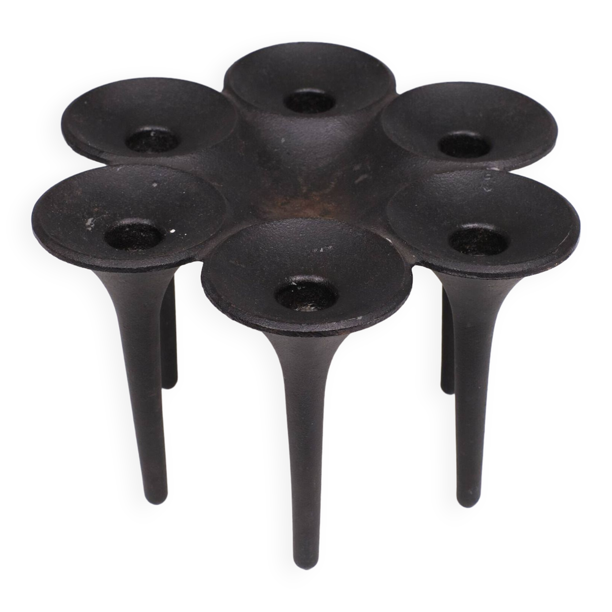 Holmgren illums bolighus, cast Iron candle holder 1960s Denmark