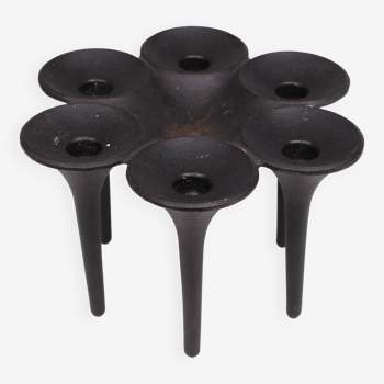 Holmgren illums bolighus, cast Iron candle holder 1960s Denmark